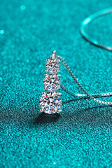 Moissanite Triple-Pendant Necklace - Be Juliet