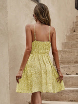 Monika Floral V-Neck Mini Cami Dress - Be Juliet