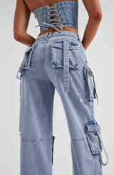 Cargo Denim Jeans - Be Juliet