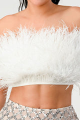 Fur Real Crop Tube Top