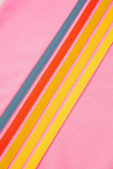 Contrast Striped Elastic Waist Active Pants - Be Juliet