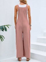 Full Size Square Neck Wide Strap Overalls - Be Juliet
