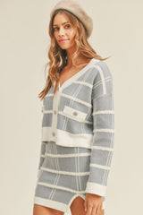 MABLE Sweater Cardigan and Mini Skirt Set - Be Juliet