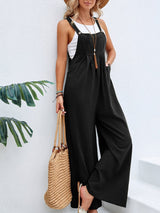 Full Size Square Neck Wide Strap Overalls - Be Juliet