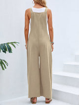 Full Size Square Neck Wide Strap Overalls - Be Juliet