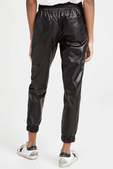 Drawstring Leather Pants with Pockets - Be Juliet
