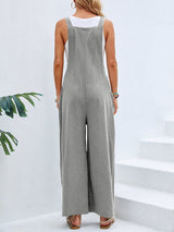 Full Size Square Neck Wide Strap Overalls - Be Juliet