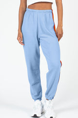 Contrast Striped Elastic Waist Active Pants - Be Juliet