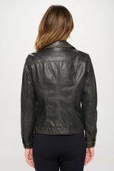 Coalition LA Button Down Cargo Vegan Leather Shacket - Be Juliet