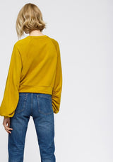 Scarlett Crewneck Ruched Sleeve Sweatshirt - Be Juliet