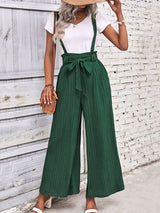 Pauline Perfee Tie Belt Wide Leg Overalls - Be Juliet