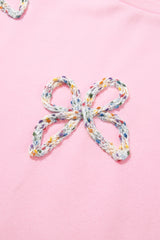 Bow Round Neck Long Sleeve Sweatshirt - Be Juliet