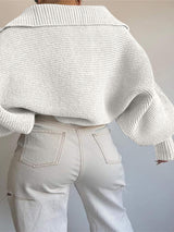 Johnny Collar Long Sleeve Sweater - Be Juliet