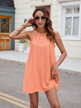 Florira Eyelet Sleeveless Mini Dress - Be Juliet