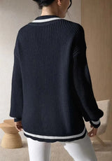 V-Neck Knitted Sweater - Be Juliet