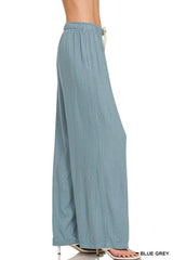 Zenana Linen Drawstring Pants - Be Juliet
