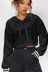 Drawstring Drop Shoulder Long Sleeve Hoodie - Be Juliet