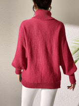 Lip Turtleneck Long Sleeve Sweater - Be Juliet