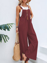 Full Size Square Neck Wide Strap Overalls - Be Juliet