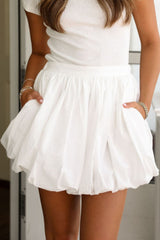 Bubble Mini Skirt with Pockets - Be Juliet