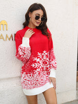 Snowflake Pattern Sweater Dress - Be Juliet