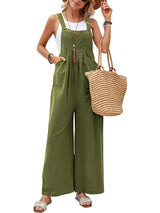 Full Size Square Neck Wide Strap Overalls - Be Juliet