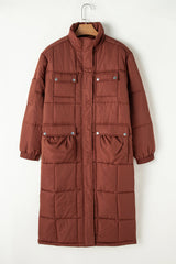 Marceline Quilted Stand‑Neck Puffer Coat