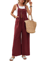 Full Size Square Neck Wide Strap Overalls - Be Juliet