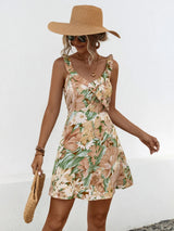 Ruffled Surplice Mini Dress - Be Juliet