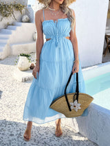 Devine Tie Back Cami Midi Dress - Be Juliet