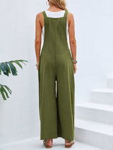Full Size Square Neck Wide Strap Overalls - Be Juliet
