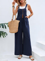 Full Size Square Neck Wide Strap Overalls - Be Juliet