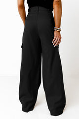 Ruched Wide Leg Pants with Pockets - Be Juliet