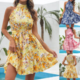 Inna Floral Halterneck Summer Dress - Be Juliet