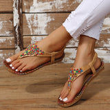 Julie Beaded Leather Open Toe Sandals - Be Juliet