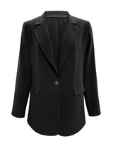 Lapel Collar Long Sleeve Blazer - Be Juliet