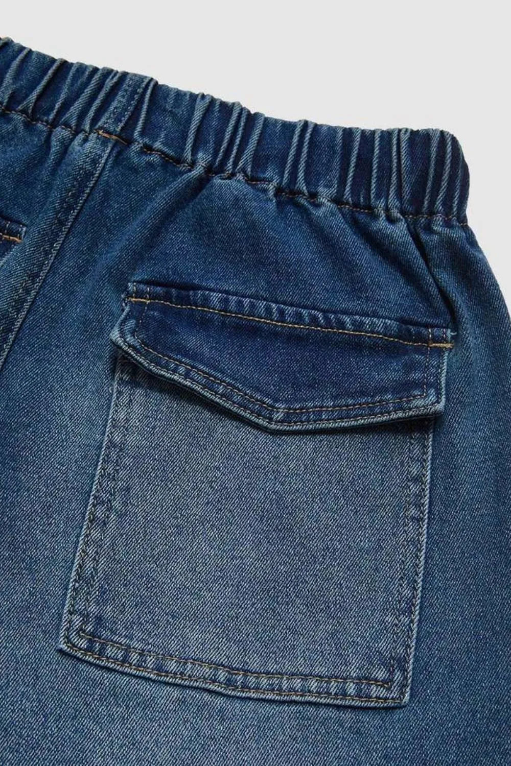 Manon Shirred Wide-Leg Jeans – Drawstring Waist - Be Juliet