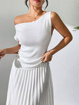 Leah Single Shoulder Knit Top - Be Juliet