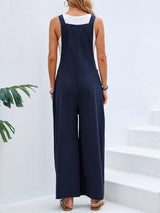 Full Size Square Neck Wide Strap Overalls - Be Juliet