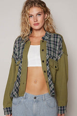 POL Plaid Button Down Shirt with Chest Pockets - Be Juliet