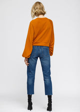 Scarlett Crewneck Ruched Sleeve Sweatshirt - Be Juliet