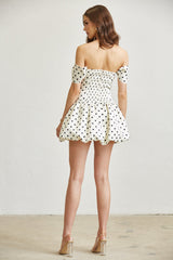Lucía Polkadot Satin Bubble Dress