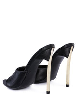 Bottoms Up Strappy Slip-On Stiletto Heels