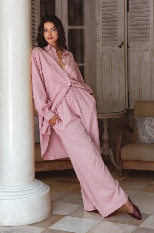 Calin Wide Leg Linen Pants – Final Sale - Be Juliet