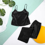 Lace-Trimmed Satin Pajamas - Be Juliet