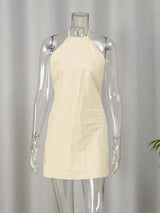 Backless Mini Halter Dress - Be Juliet