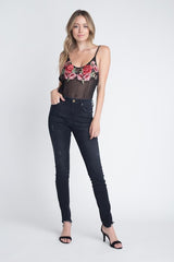 Embroidery Transparent Floral Top - Be Juliet