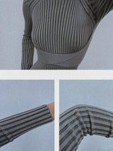 Malika Twist-Back Ribbed Bodycon Dress