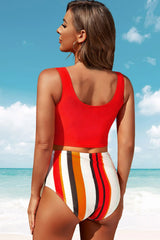 Isabelle Half Snap Square Neck Tankini Set - Be Juliet