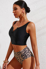 Isabelle Half Snap Square Neck Tankini Set - Be Juliet